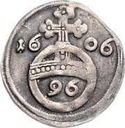 1 Dreier, Germany, 1606 reverse image