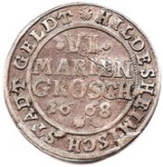 6 Mariengroschen, Germany, 1667-1696 reverse image