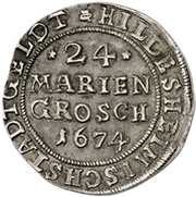 24 Mariengroschen, Germany, 1674-1721 reverse image