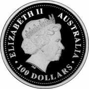 100 Dollars - Elizabeth II 4th Portrait - Koala - Platinum - Industry obverse image