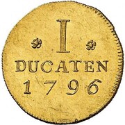 1 Ducat - Frederick Louis, Germany, 1796 reverse image