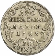 10 Kreuzers - Louis Frederick Charles, Germany, 1785 reverse image