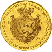 1 Ducat - Louis Frederick Charles Birthday, Germany, 1804 reverse image