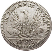 2½ Kreuzer - Charles Albert, Germany, 1770 reverse image