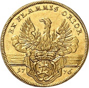 1 Ducat - Charles Albert, Germany, 1776 reverse image