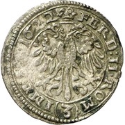 3 Kreuzers - John George, Germany, 1622 reverse image