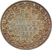 ½ Gulden - Frederick William IV reverse image