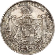 2 Thalers / 3½ Gulden - Charles, Germany, 1844-1847 reverse image