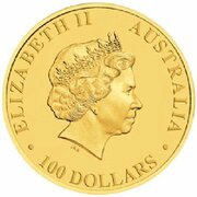 100 Dollars - Elizabeth II 4th Portrait - World Youth Day - Gold Proof obverse image
