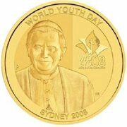 100 Dollars - Elizabeth II 4th Portrait - World Youth Day - Gold Proof, Australia, 2008 reverse image