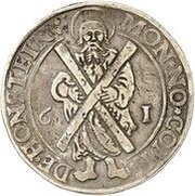 1 Thaler - Volkmar Wolfgang and Ernest VI St. Andreas Ausbeute, Germany, 1561-1563 reverse image