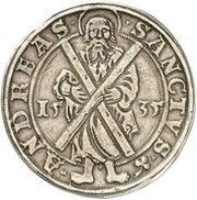 2 Thalers - Ernest V Ausbeute - St. Andreas, Germany, 1535-1539 reverse image