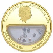 100 Dollars - Elizabeth II 4th Portrait - Treasures of Australia - Diamonds obverse image