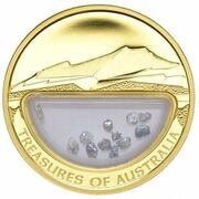 100 Dollars - Elizabeth II 4th Portrait - Treasures of Australia - Diamonds, Australia, 2009 reverse image