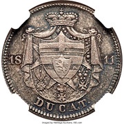 1 Ducat - Charles Silver pattern strike, Germany, 1811 reverse image