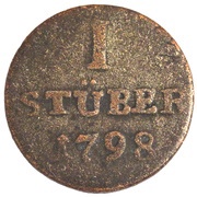 1 Stüber - Friederike Auguste Sophie, Germany, 1798 reverse image