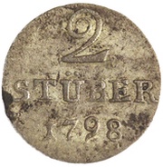 2 Stüber - Friederike Auguste Sophie, Germany, 1798 reverse image