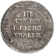 ⅓ Thaler - Charles William of Anhalt-Zerbst, Germany, 1671-1676 reverse image