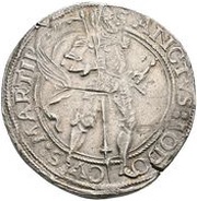 1 Thaler "Jodocustaler" - Maria of Jever, Germany, 1536-1575 reverse image