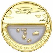 100 Dollars - Elizabeth II 4th Portrait - Treasures of Australia - Gold, Australia, 2010 reverse image