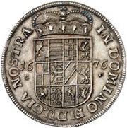 1 Thaler Charles William of Anhalt-Zerbst, Germany, 1676 reverse image