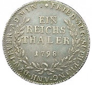 1 Reichsthaler - Friederike Auguste Sophie, Germany, 1798 reverse image