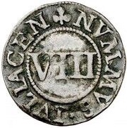 8 Heller - Wolfgang William, Germany, 1649-1653 reverse image