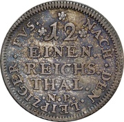 1⁄12 Thaler - John William, Germany, 1710-1714 reverse image