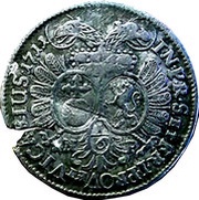 ⅙ Thaler - John William, Germany, 1711 reverse image