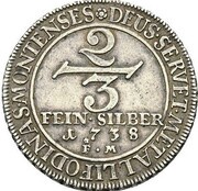 ⅔ Thaler - Charles Philip Wildberg - Mining Thaler, Germany, 1738 reverse image