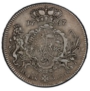 1 Thaler - Charles Theodor, Germany, 1767 reverse image