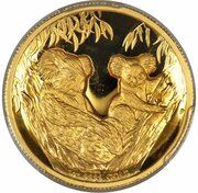 100 Dollars - Elizabeth II 4th Portrait - Koala - Gold Bullion Coin, Australia, 2011 reverse image