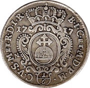 ⅙ Thaler - Charles Philip, Germany, 1717 reverse image