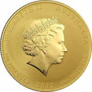 100 Dollars - Elizabeth II 4th Portrait - Year of the Dragon - Gold Bullion Coin obverse image