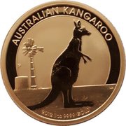 100 Dollars - Elizabeth II 4th Portrait - Australian Kangaroo - Gold Bullion Coin, Australia, 2012 reverse image