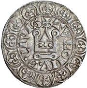 1 Turnose "Groschen Tournois" - William II, Germany, 1361-1393 reverse image