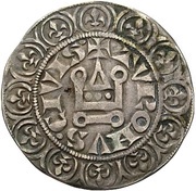 1 Turnose "Groschen Tournois" - William II, Germany, 1361-1393 reverse image