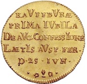 1 Ducat Bicentennial of Augsburg Confession, Germany, 1730 reverse image