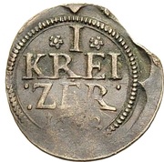 1 Kreuzer Kipper, Germany, 1622 reverse image