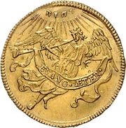1 Ducat Bicentenary of the Reformation, Germany, 1717 reverse image