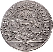 3 Kreuzer, Germany, 1622 reverse image