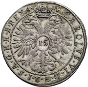 15 Kreuzer, Germany, 1715 reverse image