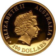 100 Dollars - Elizabeth II 4th Portrait - Koala - Gold Bullion Coin obverse image