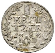 1 Kreuzer - George William, Germany, 1685-1686 reverse image