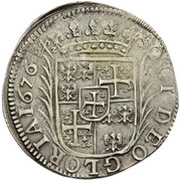 ⅔ Thaler - George William, Germany, 1675-1676 reverse image