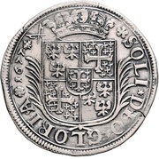 ⅔ Thaler - George William, Germany, 1677 reverse image