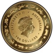 100 Dollars - Elizabeth II 4th Portrait - Year of the Monkey - Gold Bullion Coin obverse image