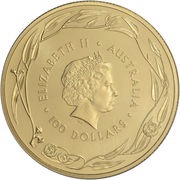 100 Dollars - Elizabeth II 4th Portrait - Kangaroo - Gold Bullion Coin obverse image