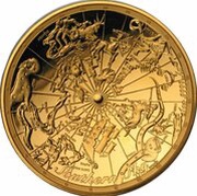 100 Dollars - Elizabeth II 4th Portrait - Celestial Dome - Southern Sky - Gold Proof, Australia, 2017 reverse image