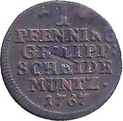 1 Pfenning - Simon August, Germany, 1767-1768 reverse image